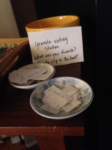 Granola voting station