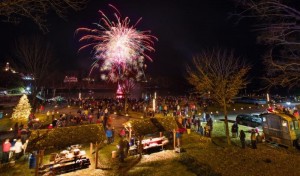 Christmas fireworks in Rockport Harbor - photo by PenBay Pilot